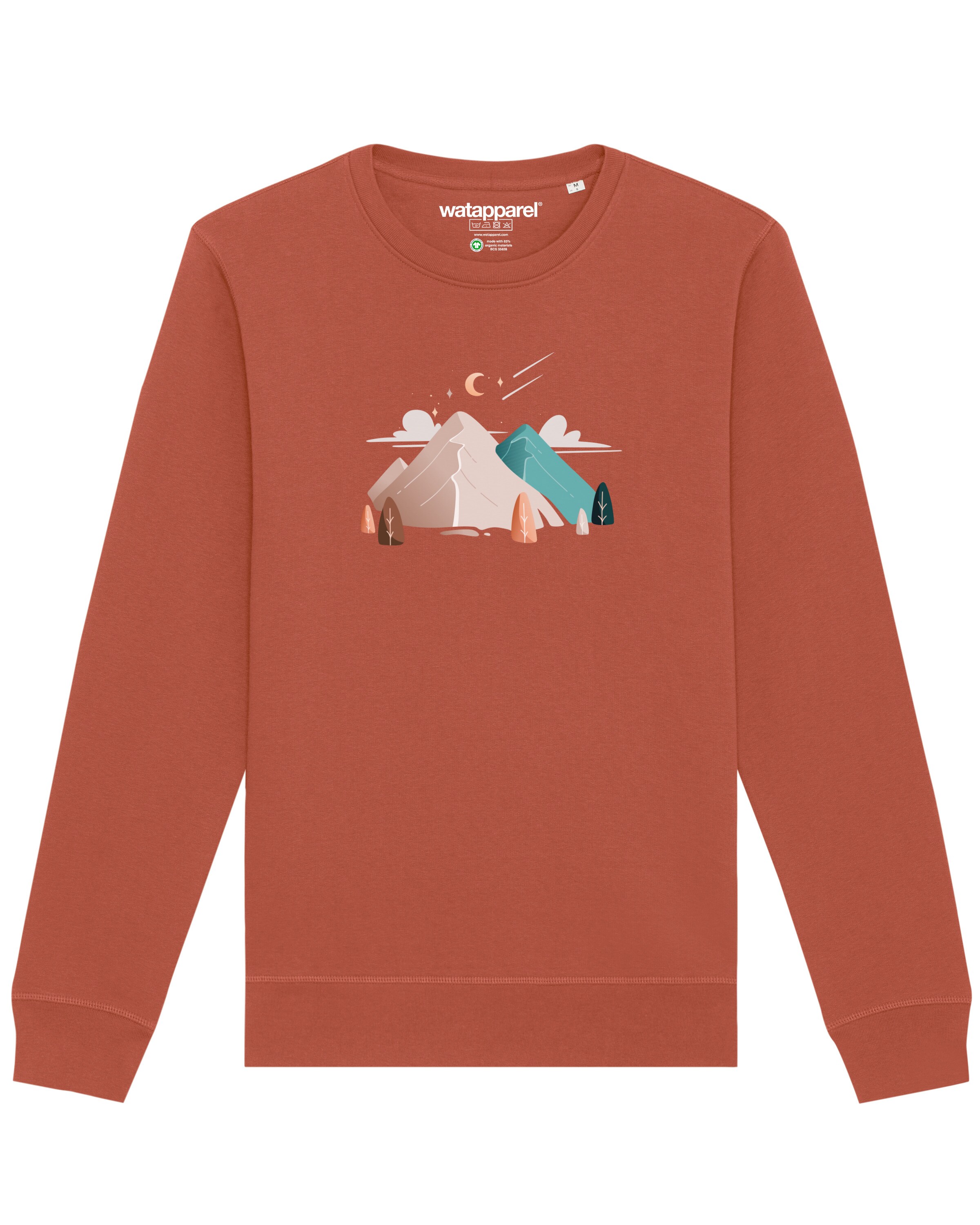 Watapparel Sweatshirt 'Night & Clouds' in Brown: front