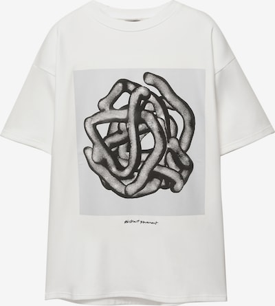 Pull&Bear Paita värissä antrasiitti / musta / valkoinen, Tuotenäkymä