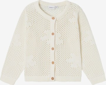 NAME IT Knit Cardigan in White: front