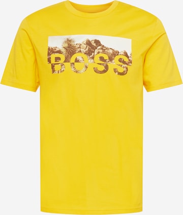 BOSS Casual Тениска 'Tyro 3' в жълто: отпред