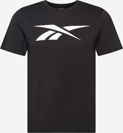 Reebok Sport Funksjonsskjorte 'Vector' i svart / hvit, Produktvisning