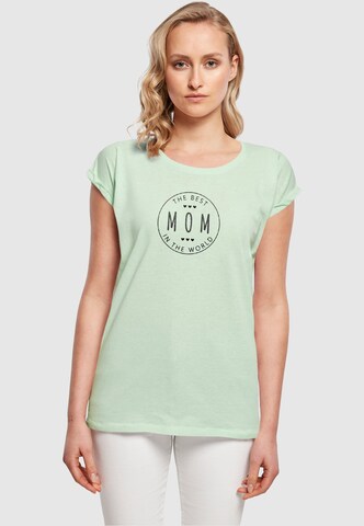 Merchcode T-Shirt 'Mothers Day - The best mom' in Grün: predná strana