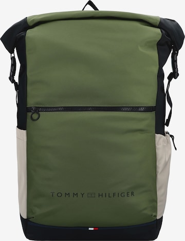 TOMMY HILFIGER Backpack in Green: front