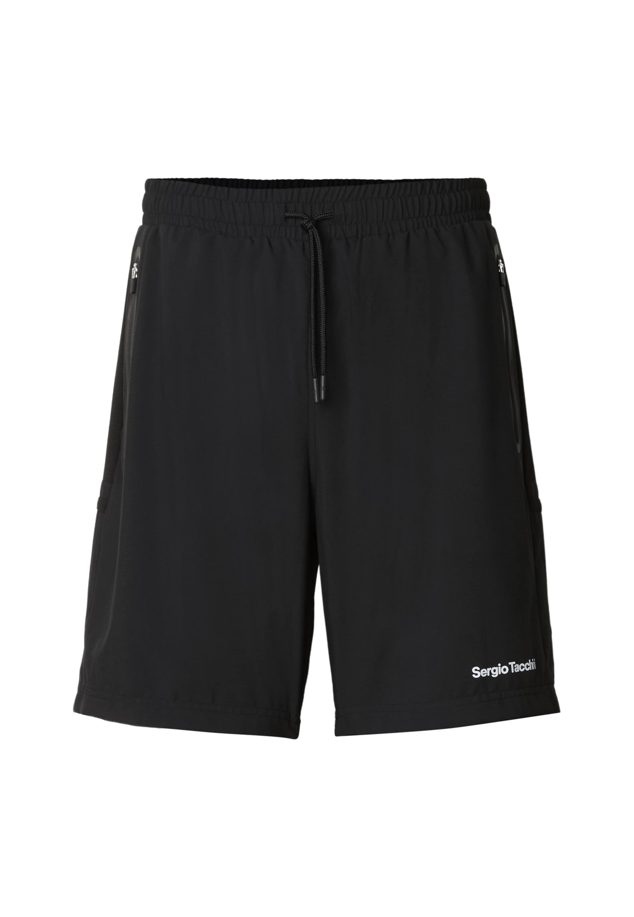 Pantaloni sportivi 'Riflesso' di Sergio Tacchini in nero: frontale
