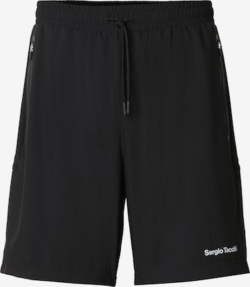 Pantaloni sportivi 'Riflesso' di Sergio Tacchini in nero: frontale