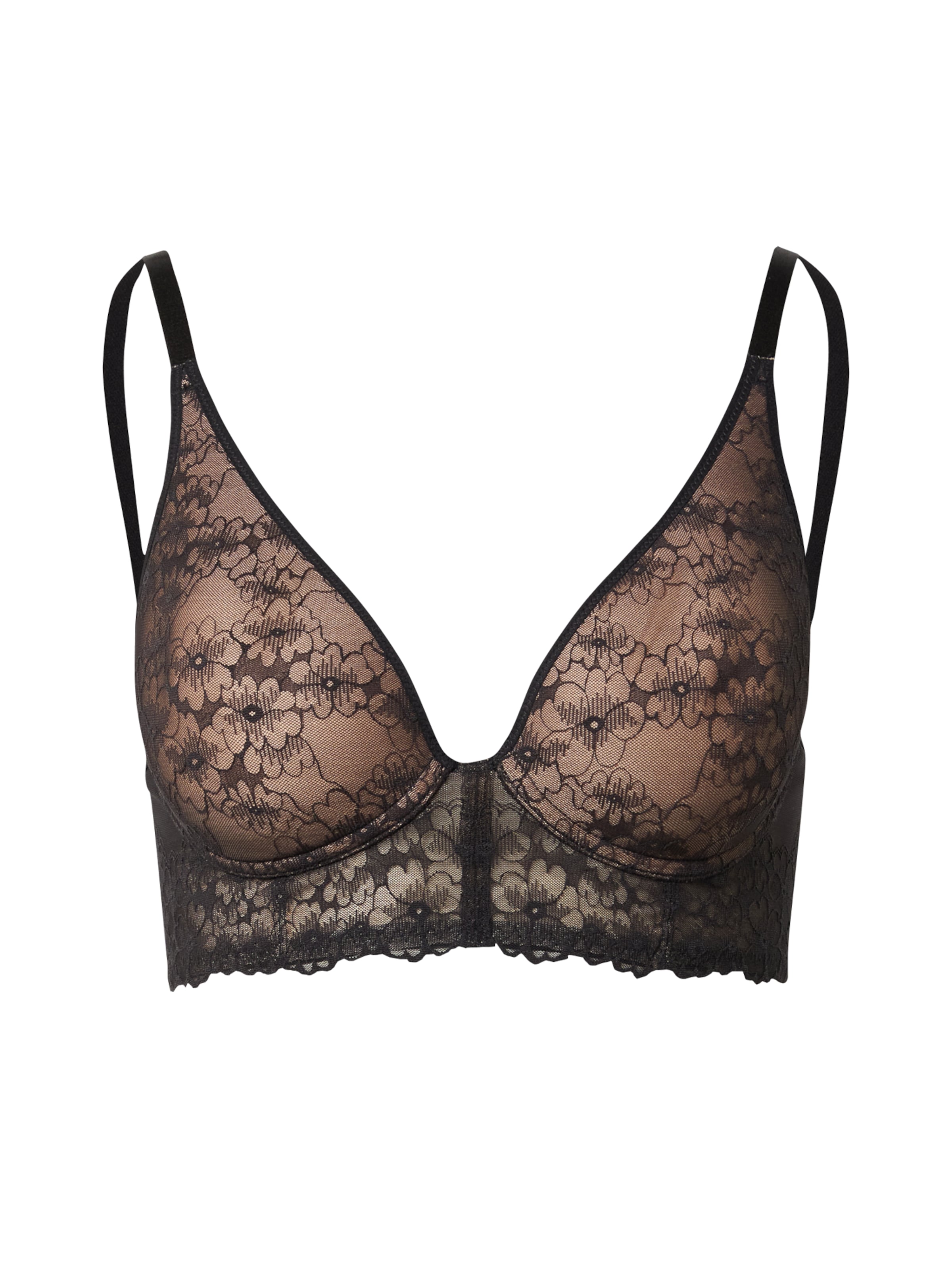 TRIUMPH Bustier Melltartó 'Bright Spotlight' - fekete: elől