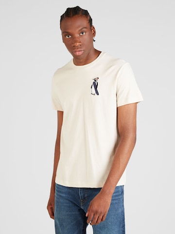 WESTMARK LONDON Shirt 'Cartoon Penguin' in Wit: voorkant