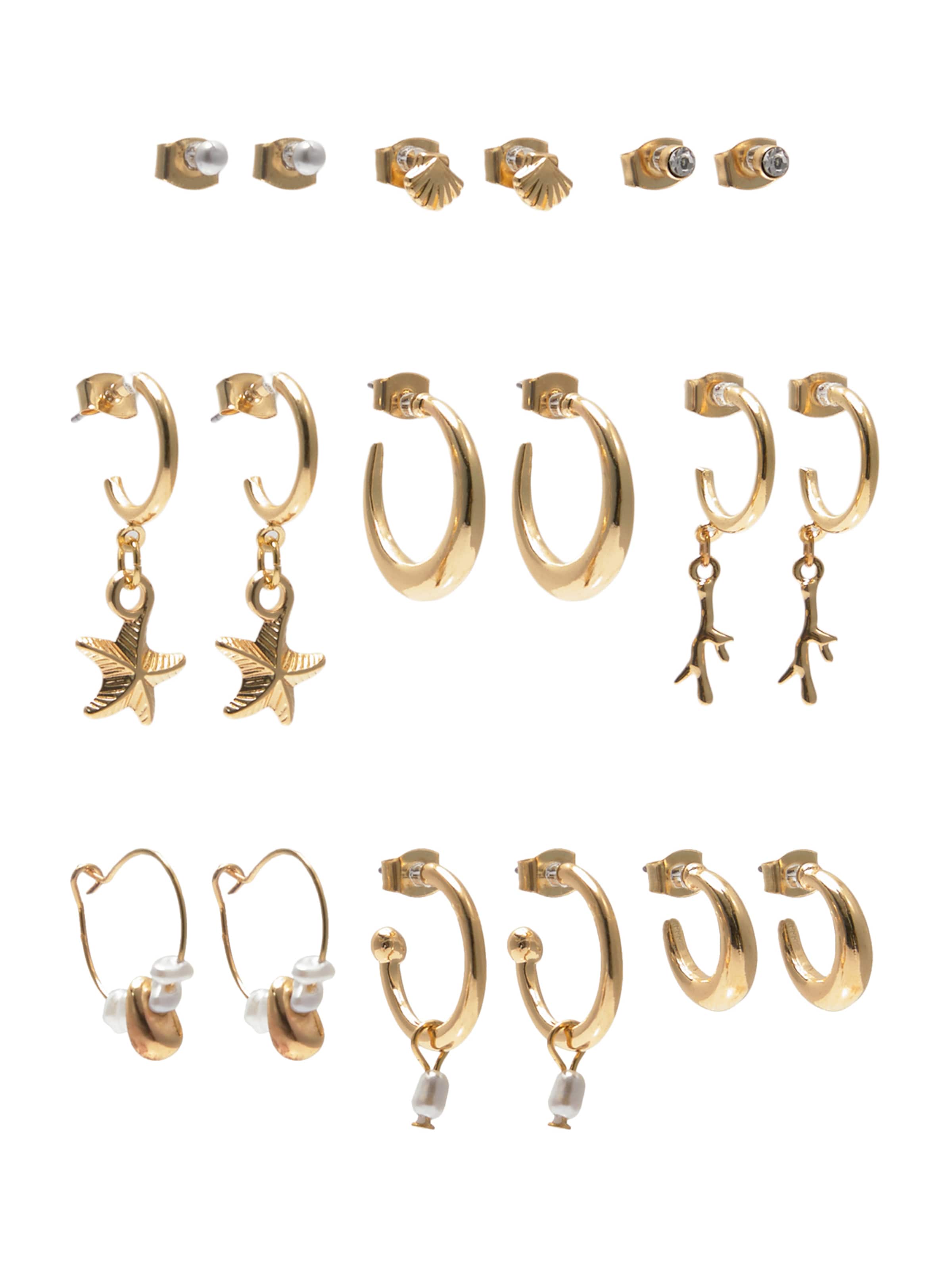 Pull&Bear Náušnice – zlatá: přední strana