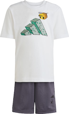 ADIDAS SPORTSWEAR Treenipuku 'ADIDAS MINECRAFT TRAINING SUMMER' värissä valkoinen: etupuoli