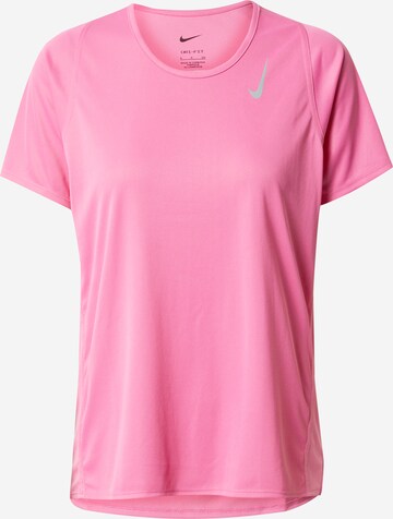 T-shirt fonctionnel 'Race' NIKE en rose : devant