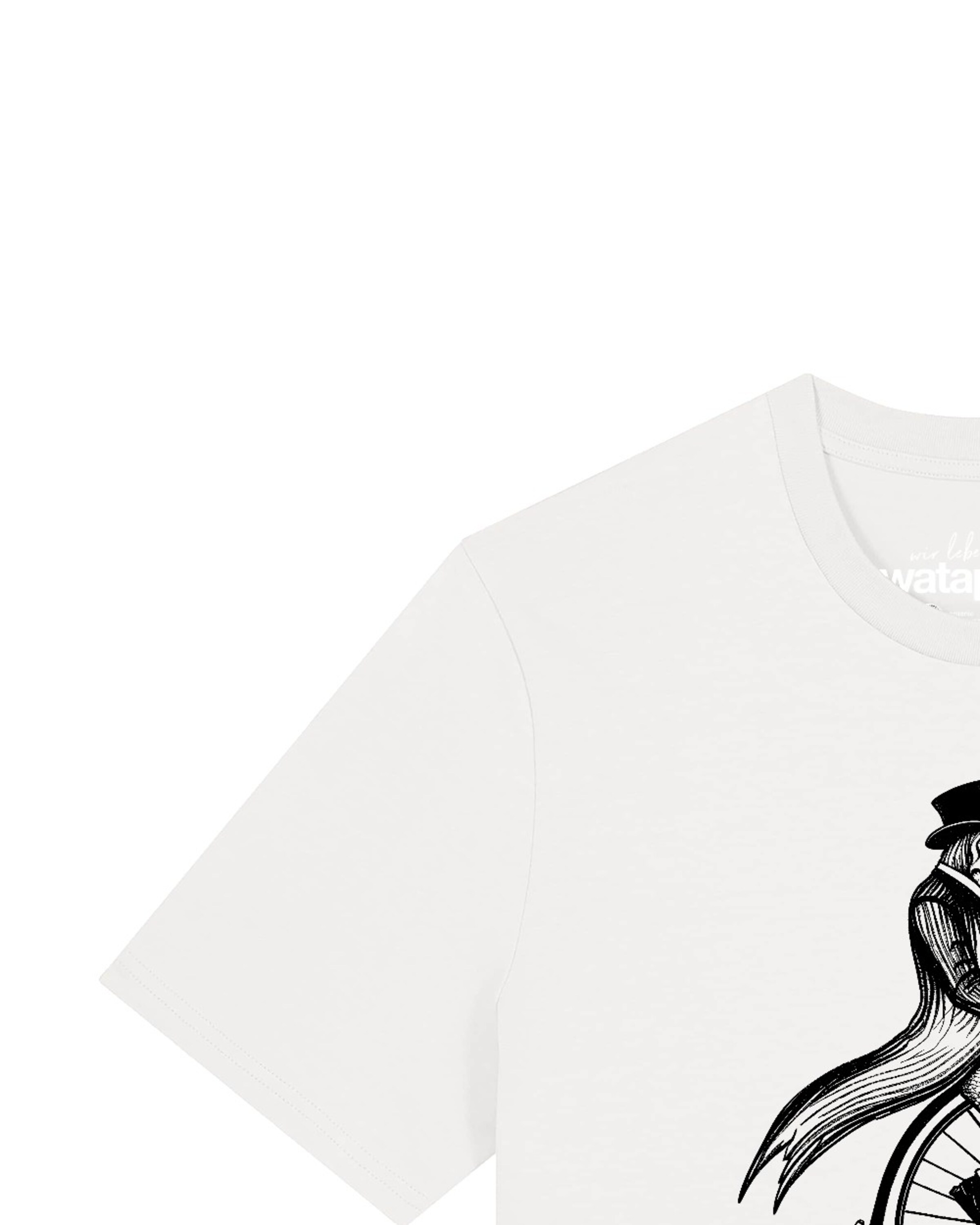 T-Shirt 'T-Rex Auf Fahrrad' Watapparel en blanc