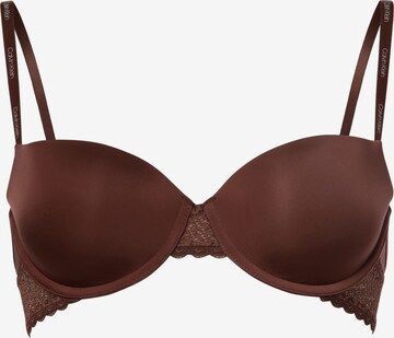 Calvin Klein Balconette Bra in Brown: front