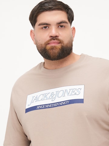 Jack & Jones Plus Футболка 'JORINWOOD' в Бежевый