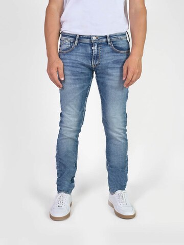 Le Temps Des Cerises Slimfit Jeans in Blauw: voorkant