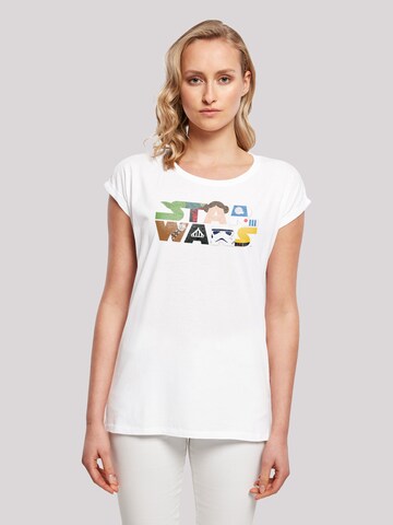 F4NT4STIC Shirt 'Star Wars Character Logo' in White: front
