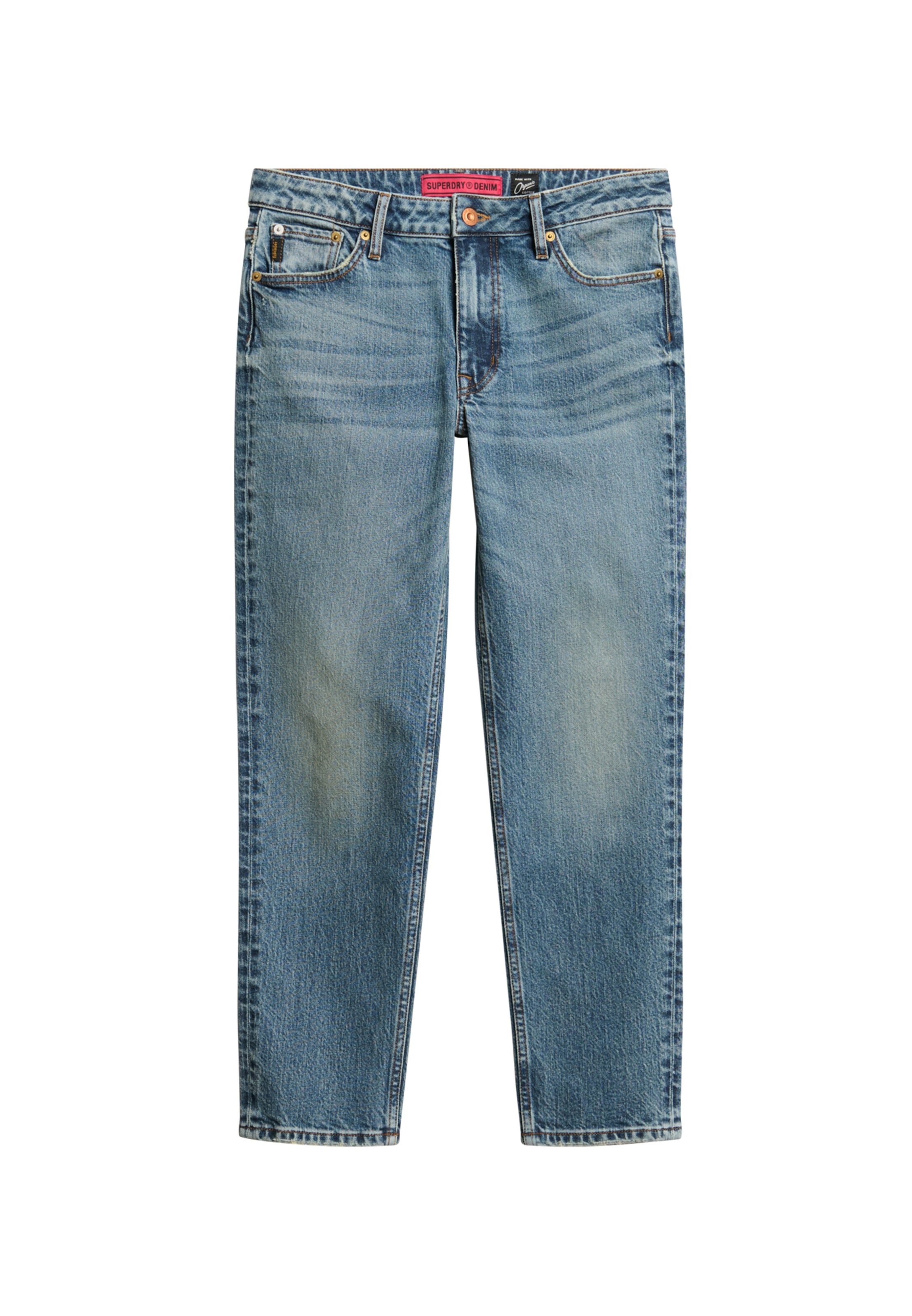 Superdry Slimfit Jeans in Blauw: voorkant