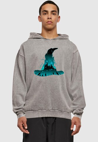 ABSOLUTE CULT Sweatshirt 'Harry Potter - Hogwarts Silhouette' in Grau: Vorderseite
