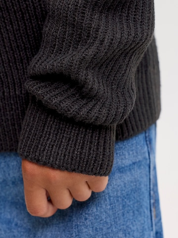 Jack & Jones Junior Πουλόβερ 'JJPANNEL' σε μαύρο