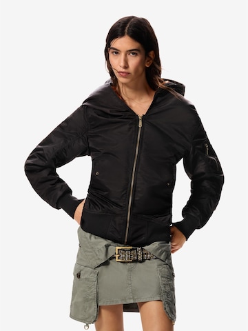 Desigual Prechodná bunda 'Masha Popova' - Čierna: predná strana