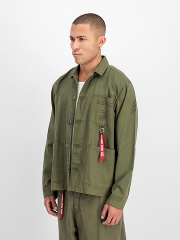 Geacă de primăvară-toamnă 'P-41 HBT' de la ALPHA INDUSTRIES pe verde: față