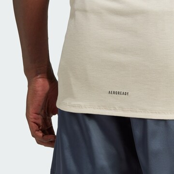 T-Shirt fonctionnel 'Power Workout' ADIDAS PERFORMANCE en beige