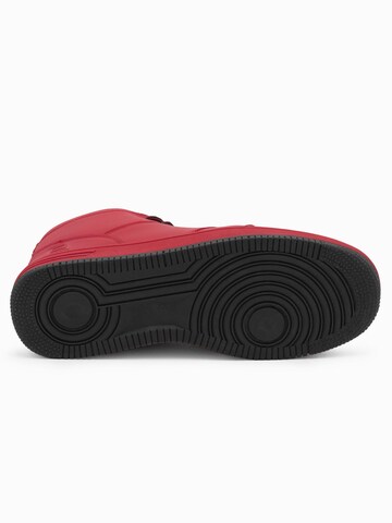 Baskets hautes Ombre en rouge