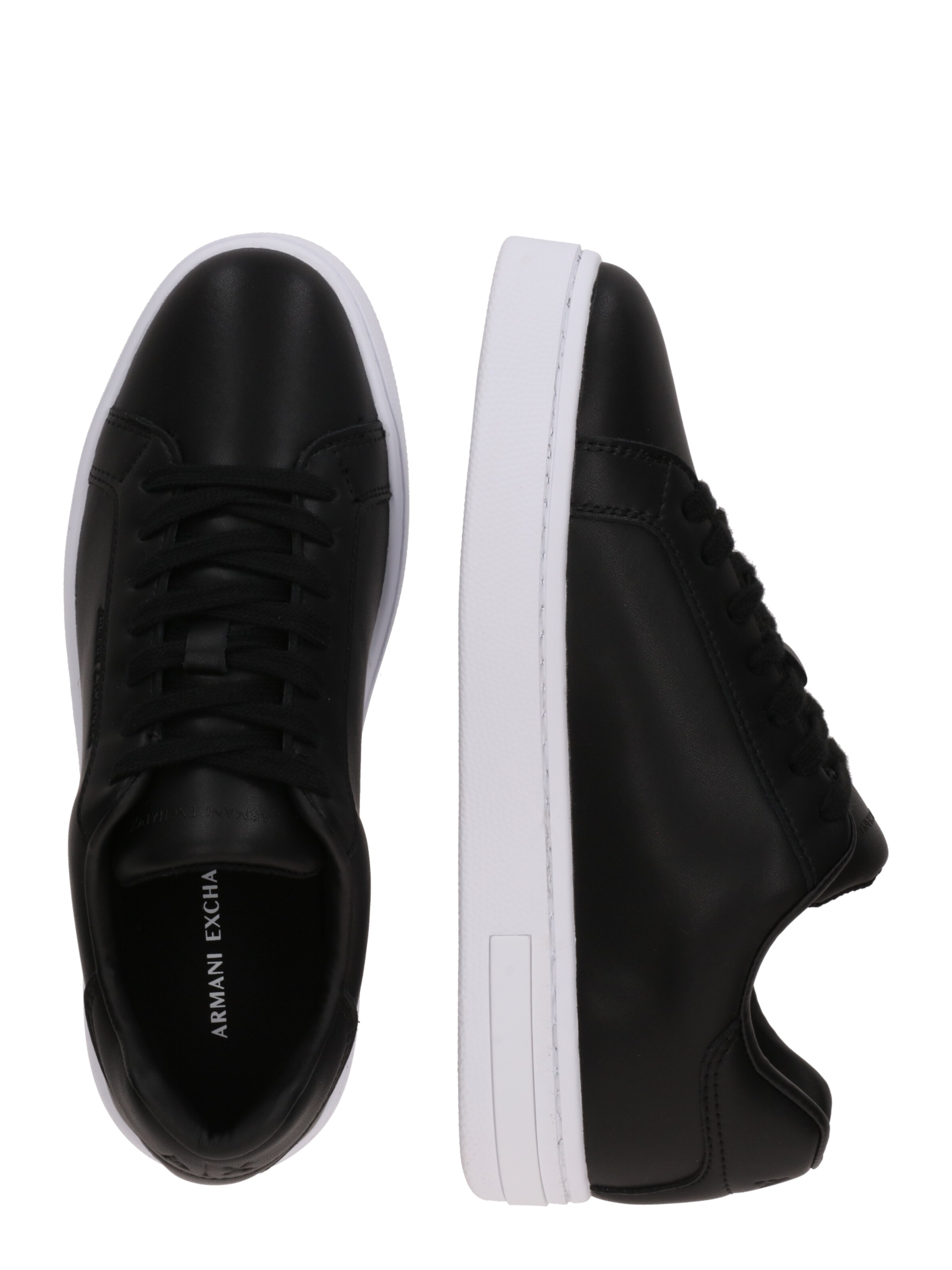 ARMANI EXCHANGE Låg sneaker 'LONDON ACTION' i svart