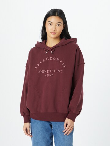 Abercrombie & Fitch Sweatshirt 'SUNDAY' in Red: front