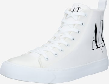 ARMANI EXCHANGE High-Top Sneakers in White: front