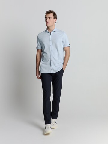 No Excess Regular fit Overhemd in Blauw
