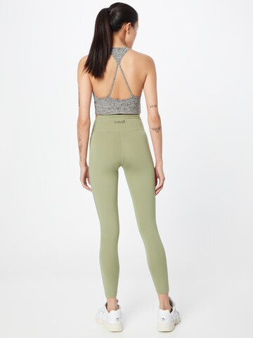 Casall Skinny Workout Pants 'Overlap' in Green