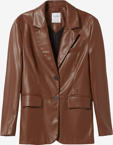 Bershka Blazer in Brown: front