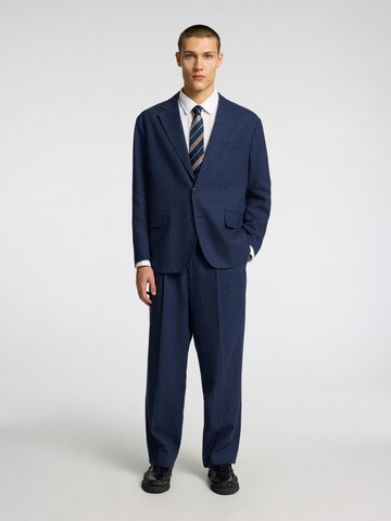 SELECTED HOMME Regular Trousers with creases in Blue