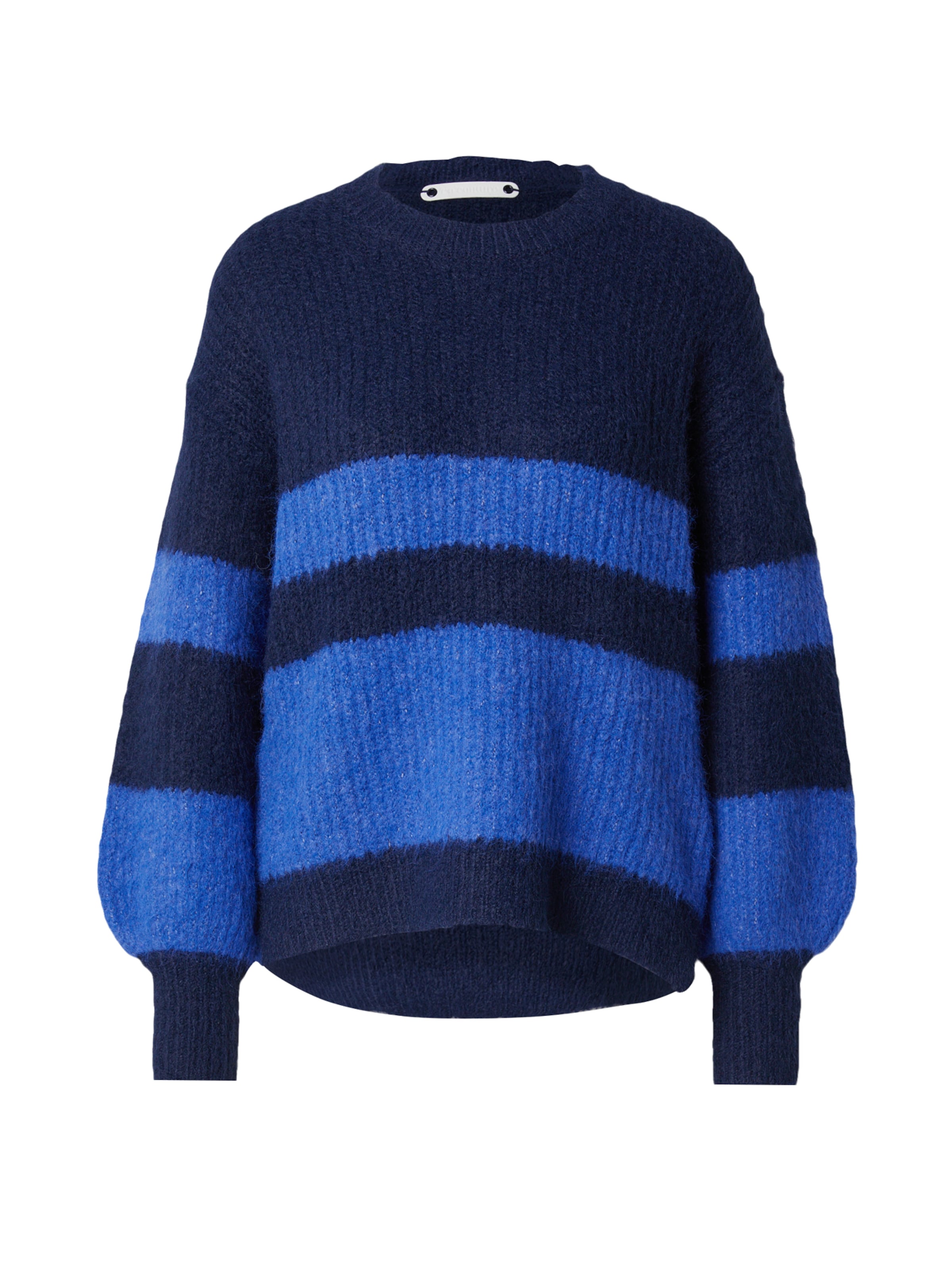 Pull-over 'Coralie' co'couture en bleu : devant