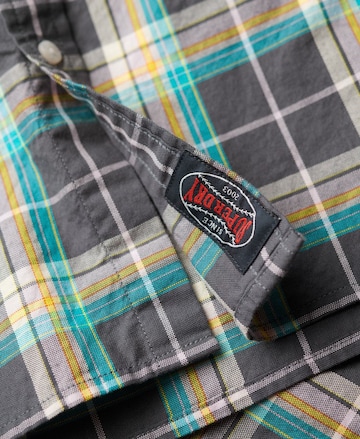 Superdry Comfort fit Button Up Shirt in Grey