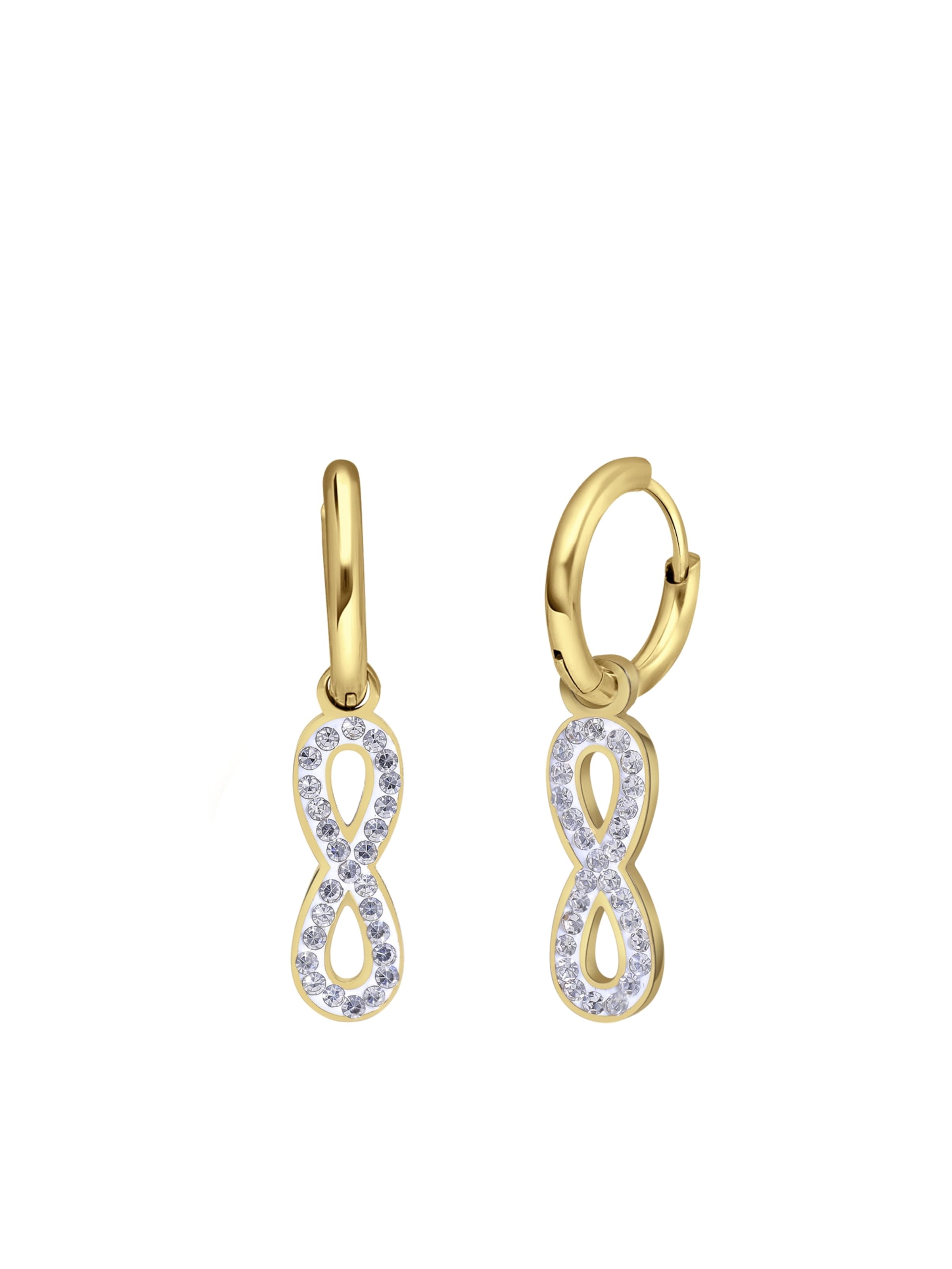 Boucles d'oreilles Lucardi en or : devant