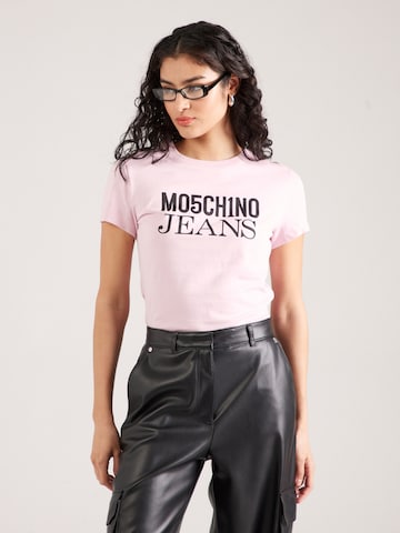 Maglietta di Moschino Jeans in rosa: frontale