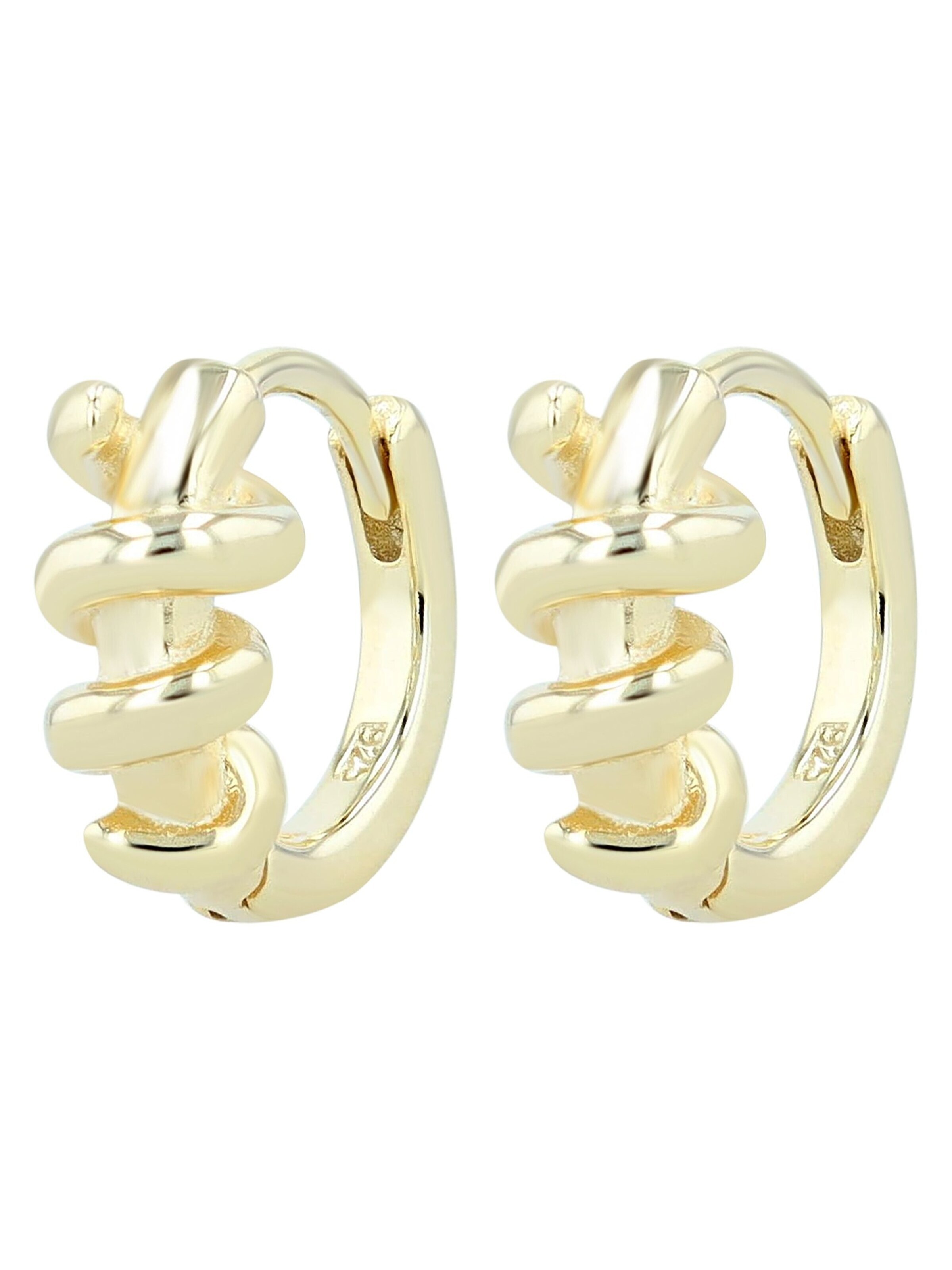 Akzent Ohrringe 'Valo, 925 Sterlingsilber, langlebig'‌‌‌‌‌‌‌‌ in Gold: Vorderseite