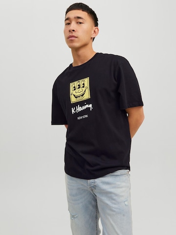 JACK & JONES Bluser & t-shirts 'Keith Haring' i sort: forside