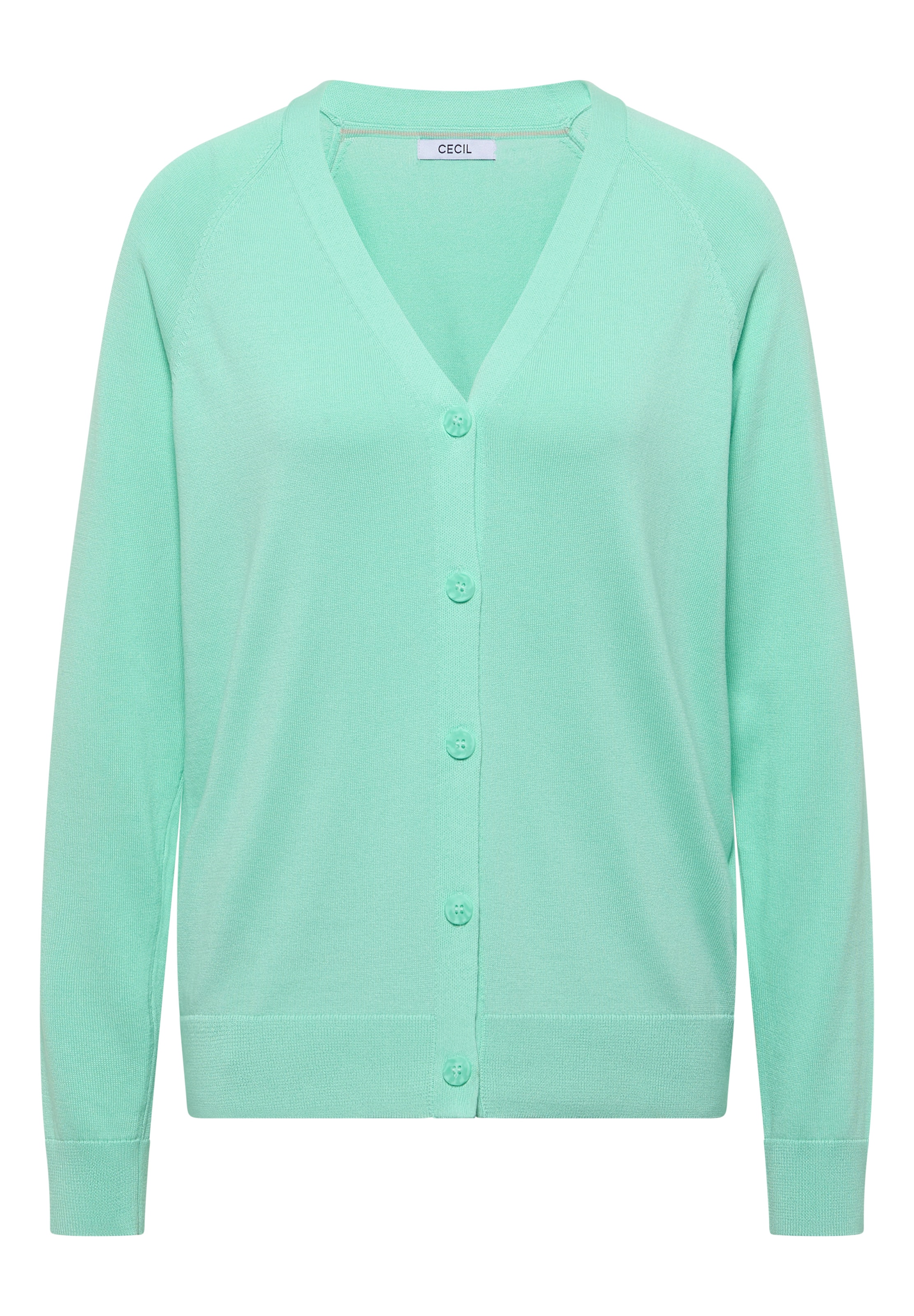 CECIL Knit Cardigan in Green: front