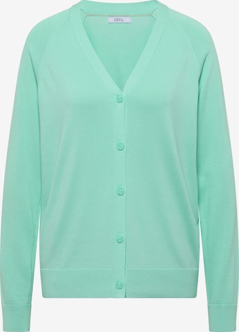 CECIL Knit Cardigan in Green: front