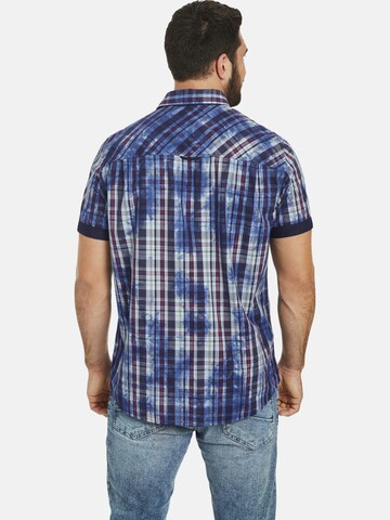 Jan Vanderstorm Comfort fit Button Up Shirt ' Nordolf ' in Blue