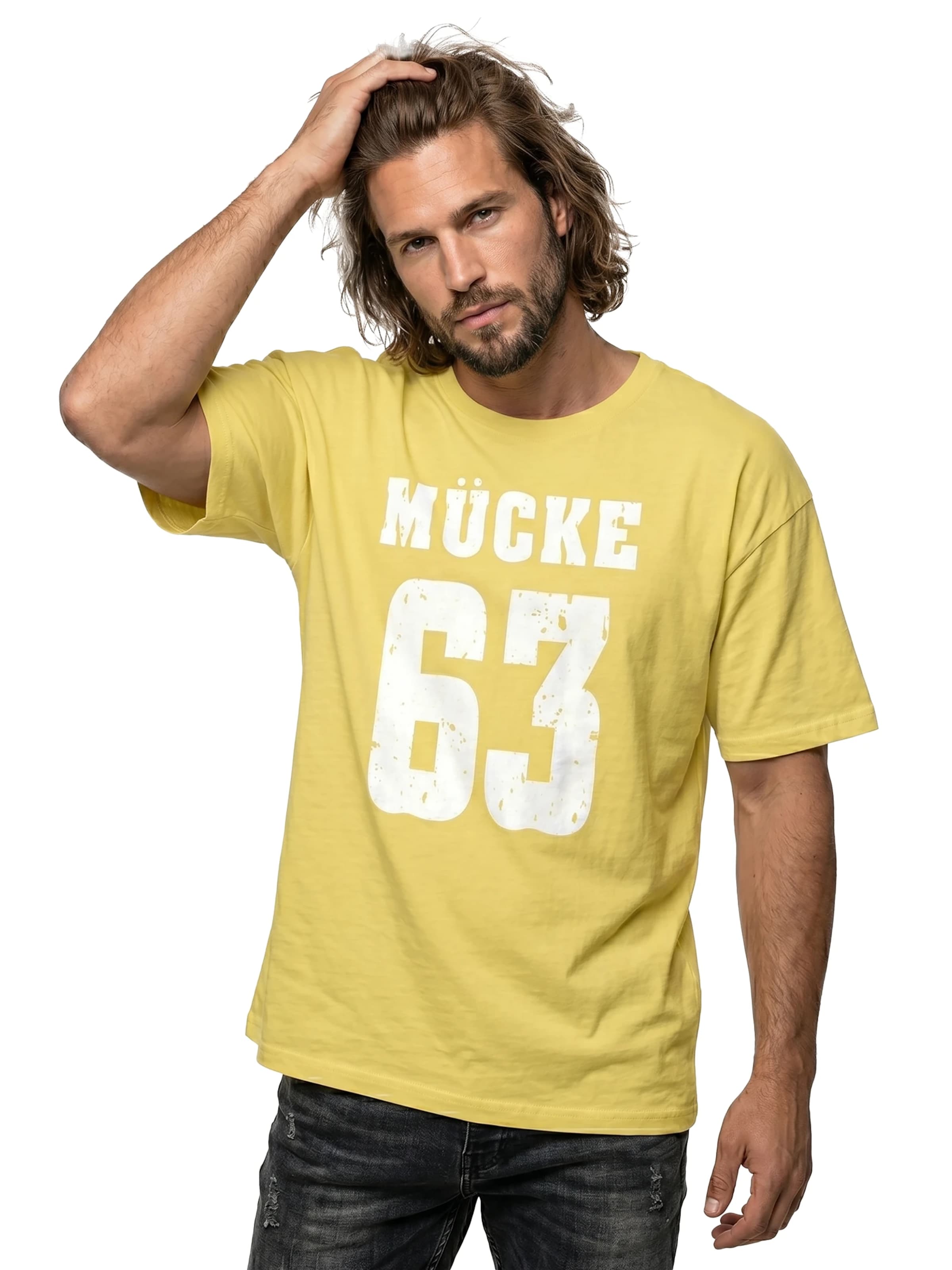 MAKAYA Shirt 'Mücke 63' in Yellow