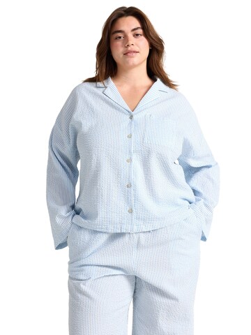 Lindex Pajama shirt in Blue: front