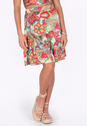 IZIA Rok 'Boho' in Groen: voorkant