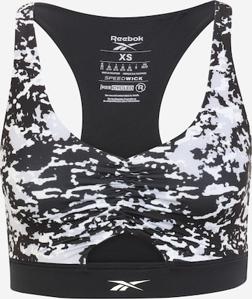 Reebok Bustier Sportmelltartók 'Modern Safari' - fekete: elől