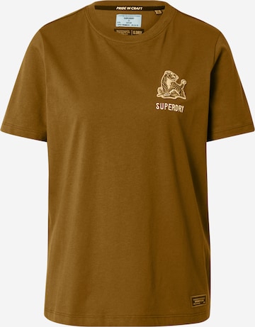 Superdry T-Shirt 'Military Narrative' in Grün: predná strana