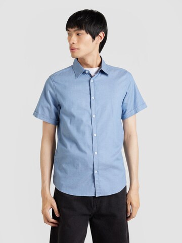 s.Oliver Slim Fit Hemd in Blau: Vorderseite