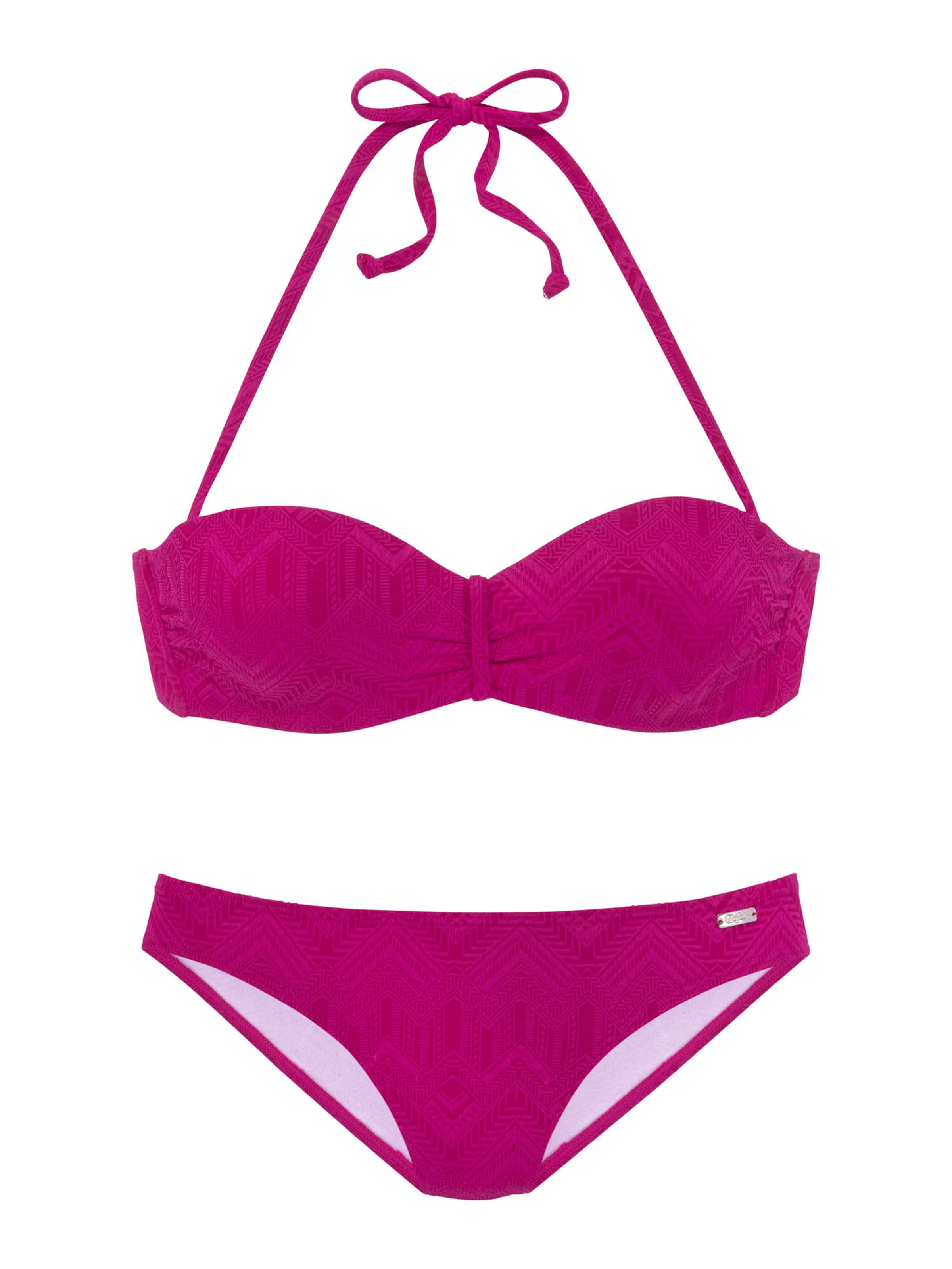 BUFFALO Bandeau Bikini 'Romance' in Lila: Vorderseite