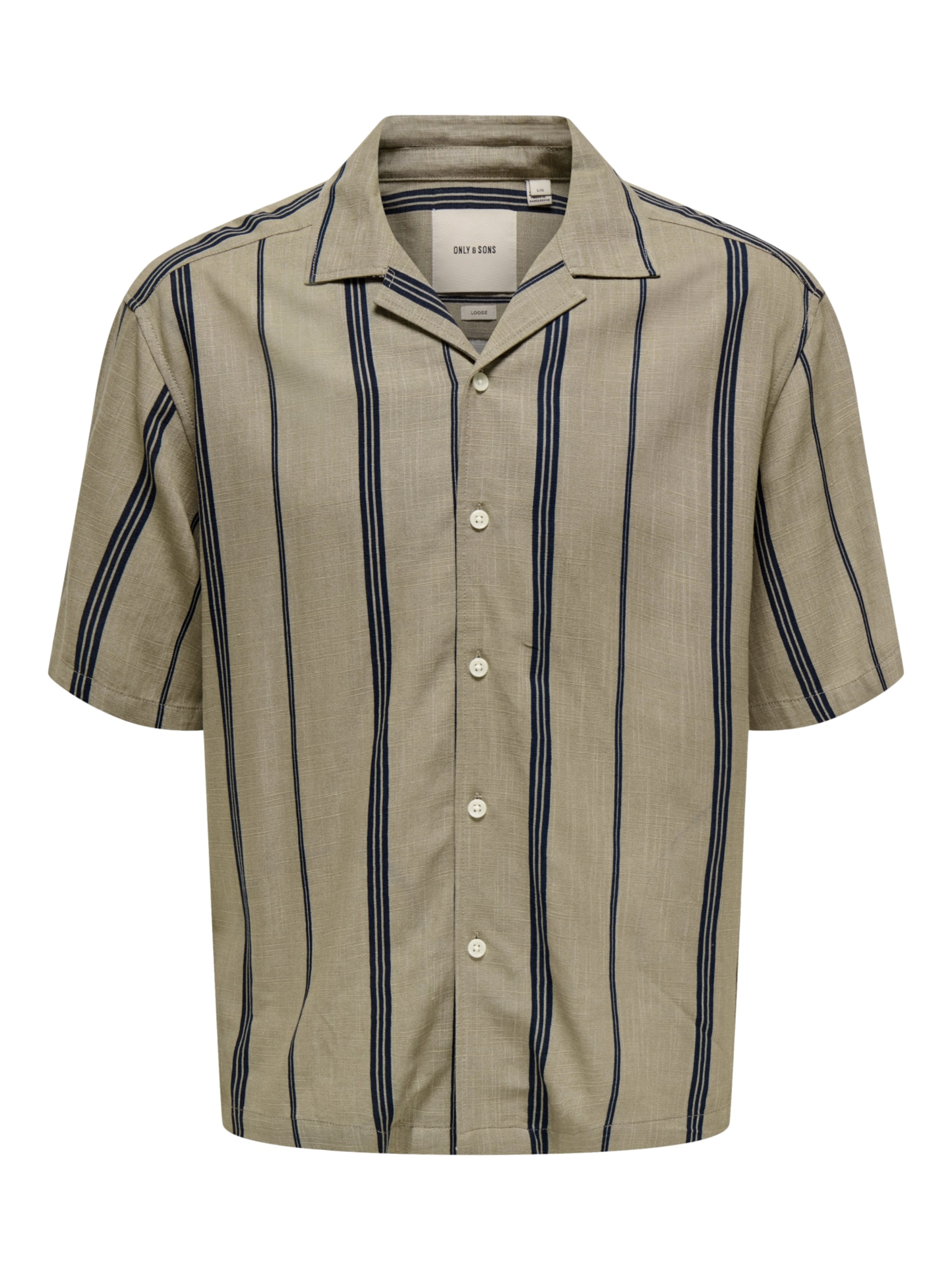 Only & Sons Comfort fit Button Up Shirt 'ONSSTEPAN' in Brown: front